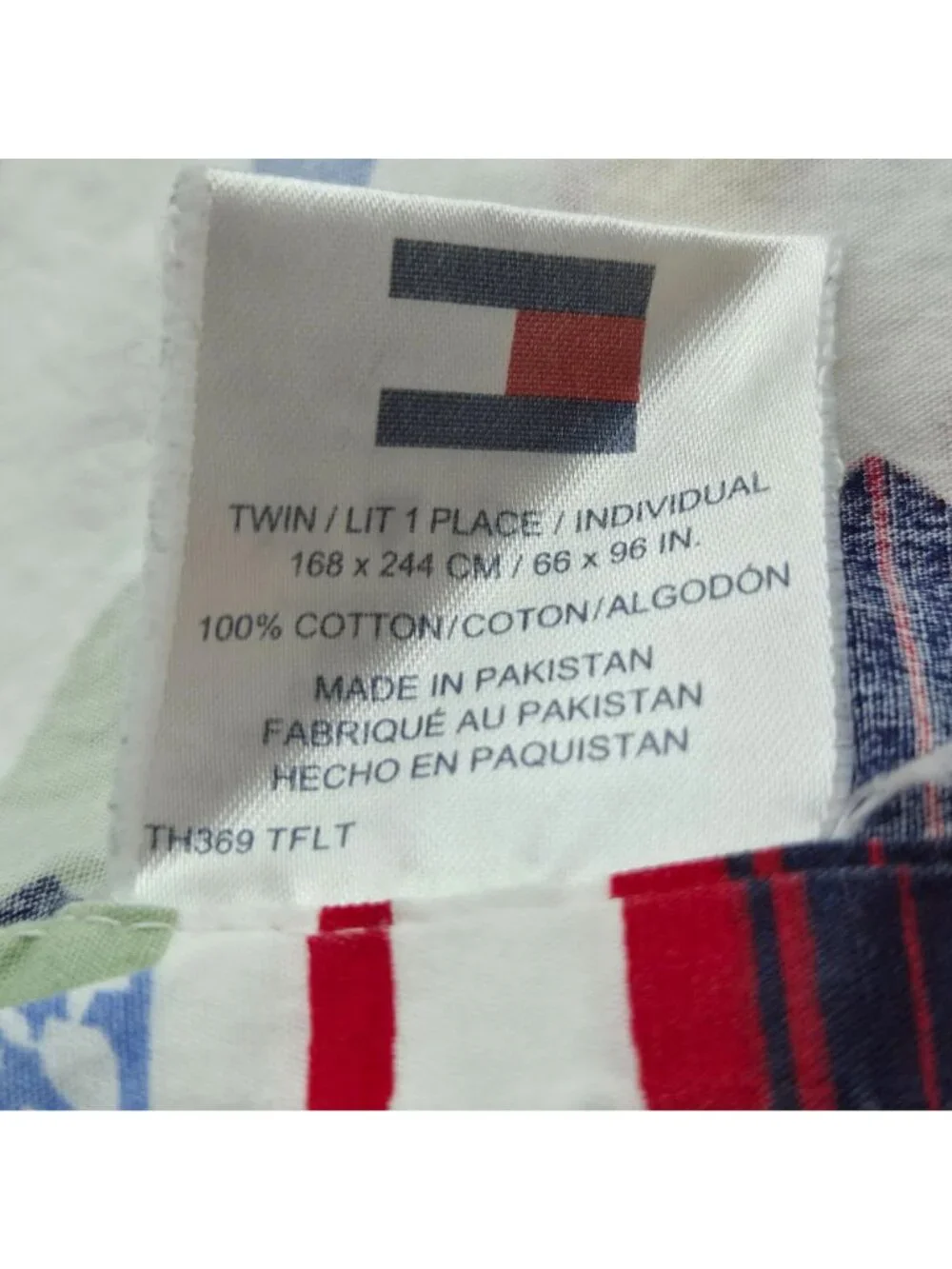 Tommy Hilfiger Surfs Up Surfboard Print Twin Flat Sheet ONLY Cotton 66 X 96